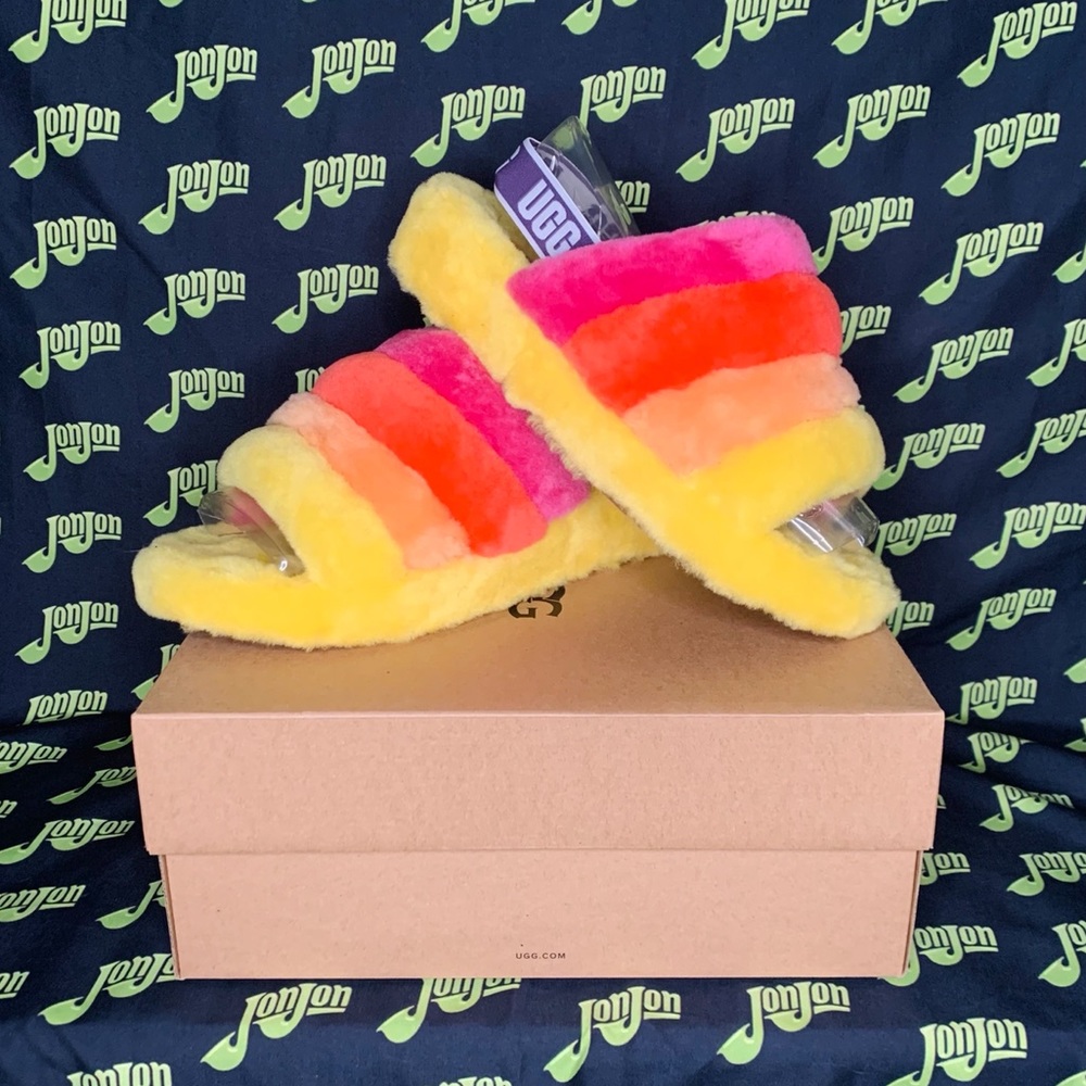 Ugg Limited Edition Pride Fluff Yeah Slides